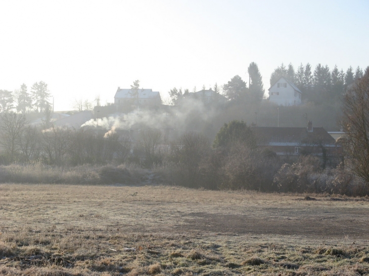 Froide matinée d'hiver sur St Hilaire - Saint-Hilaire-sous-Romilly