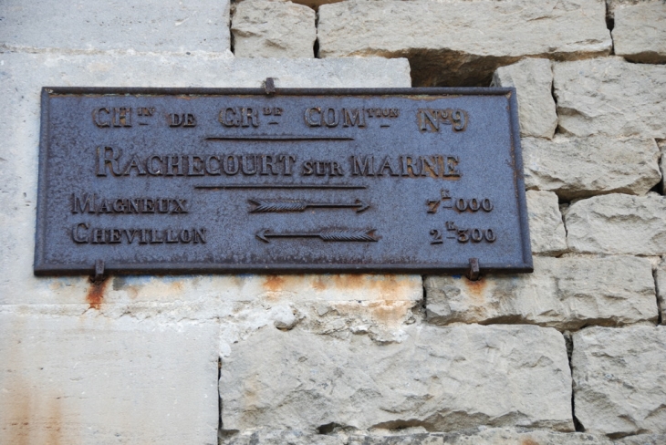 Ancienne plaque directive - Rachecourt-sur-Marne