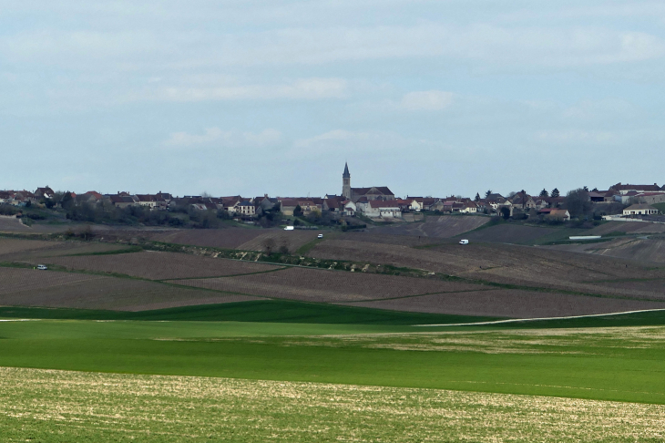 Le village vu du Sud - Broyes