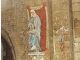 Photo suivante de Giffaumont-Champaubert Vierge et l'enfant, drapé et lys peints à même le mur.