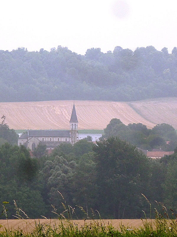 Le village vu de la Main de Massiges - Ville-sur-Tourbe