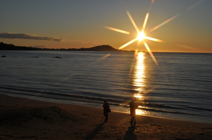 Coucher de soleil sur Agosta Plage - Albitreccia