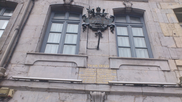 Plaque Victor Hugo né à Besançon