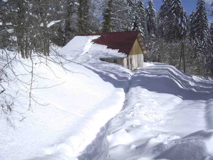 Station d'épuration Charmauvillers sous la neige