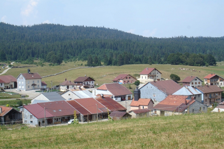 Vue générale du village en été - Le Crouzet