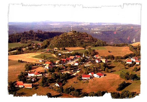 Vue aérienne de Montmahoux