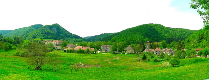 Vue sud-est 180° - Nans-sous-Sainte-Anne