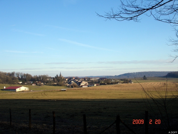 Vue du village à partir de la route allant à Vuillars le Pautel - Aisey-et-Richecourt