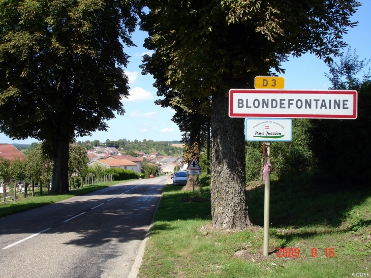 Entrréd de Blondefontaine en venant de Jussey