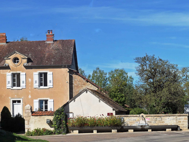 Maison et fontaine abreuvoir rue de l'Eglise - Citey