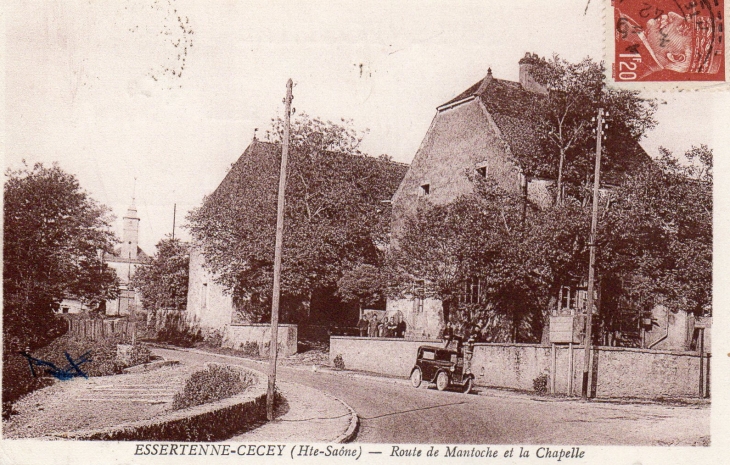 Route de Mantoche et la chapelle - Essertenne-et-Cecey