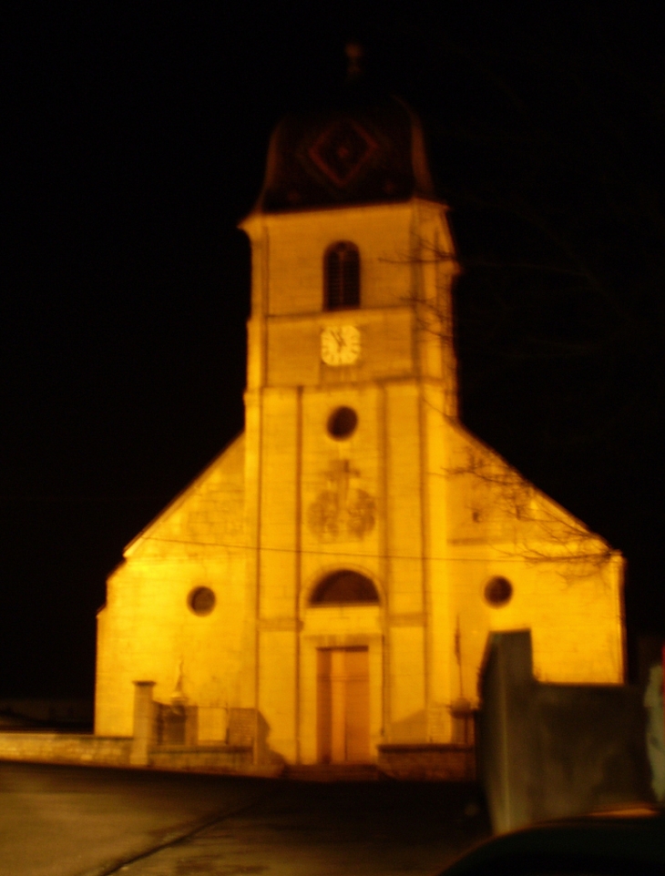 EGLISE - EXTERIEUR - NUIT - Vellexon-Queutrey-et-Vaudey