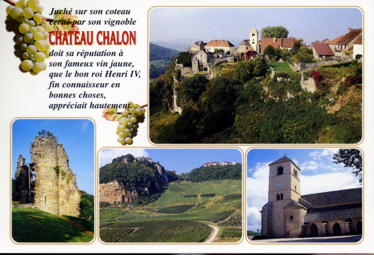 Vue sur le village (carte postale). - Château-Chalon