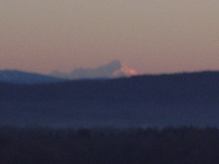 Le mont blanc vu de plasne