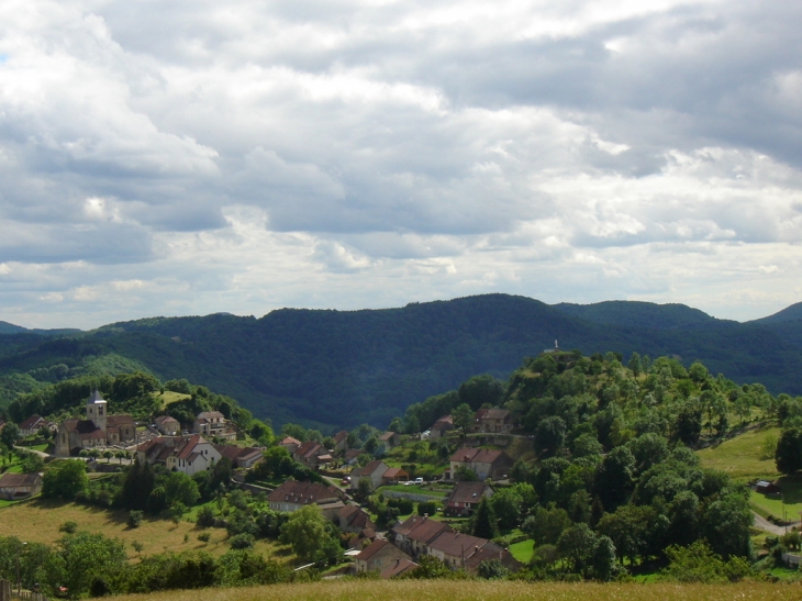 Vue du village depuis la Vuarde - Saint-Laurent-la-Roche