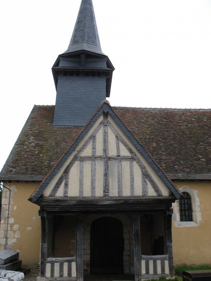 Porche de l'église Sainte-Radegonde de Morainville - Buis-sur-Damville