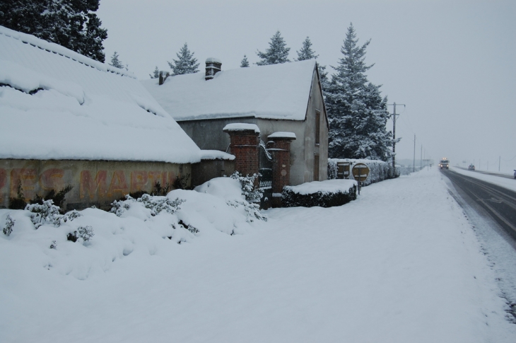 Rn 13 sous la neige - Caillouet-Orgeville