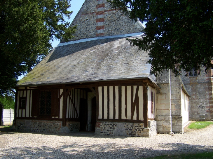 L'église Notre-Dame, le porche - Campigny