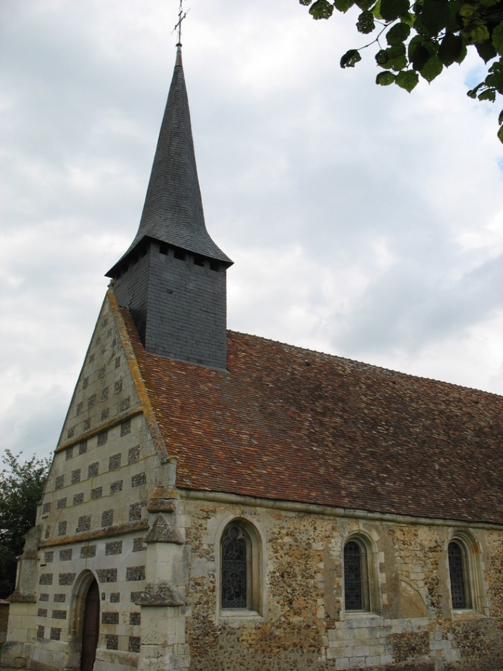 Façade de l'église Saint-Léger - Grosley-sur-Risle