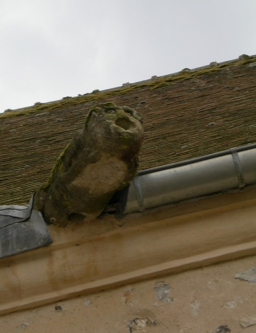 Gargouille surgissant des gouttieres - La Croix-Saint-Leufroy