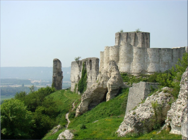 Vue des ruines de Chateau Gaillard, Les Andelys.