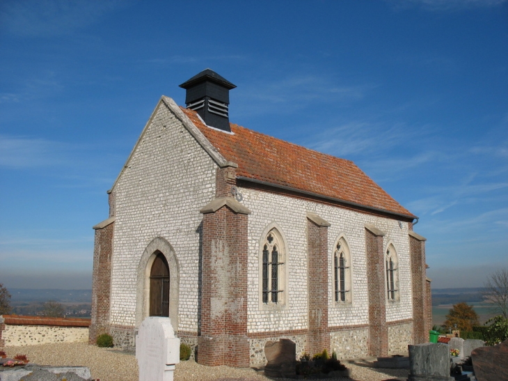 église Saint-Germain dominant les boucles de la Seine - Vironvay