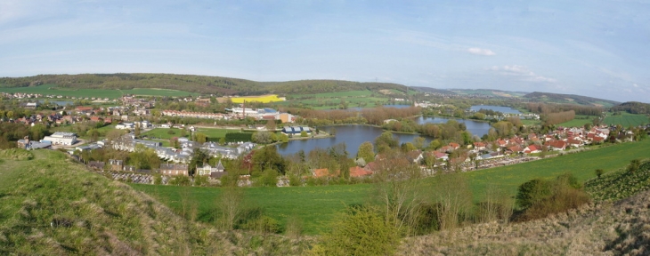 Panoramique vu du château - Arques-la-Bataille