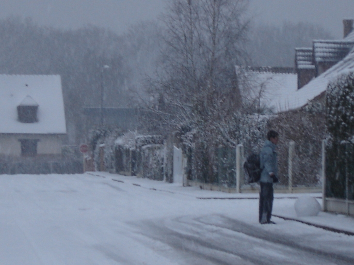 Rue J.B Le Couteulx sous la neige - Canteleu