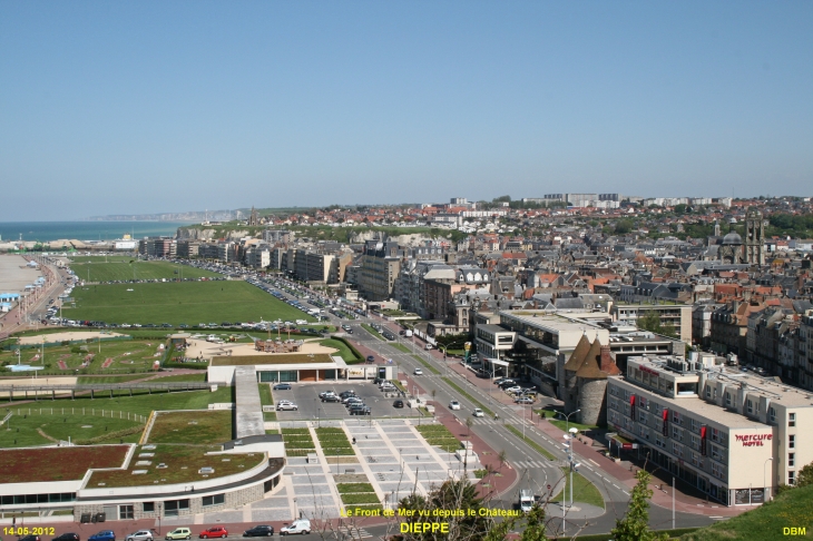 Le Front de Mer vu depuis le Château - Dieppe