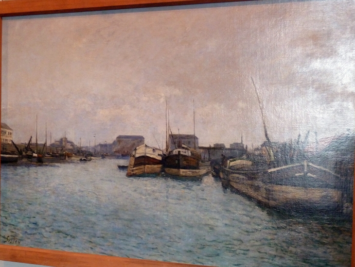 Le château-musée : SISLEY vue d'un port - Dieppe