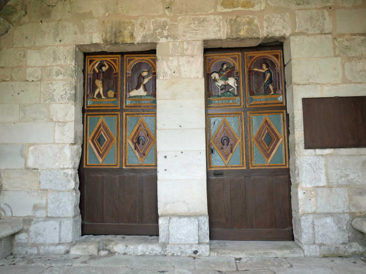 Les portes de l'église : Saint Martin et Saint Etienne - Épinay-sur-Duclair