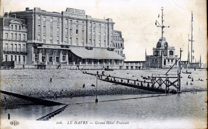 Grand hôtel frascati, vers 1916 (carte postale ancienne). - Le Havre