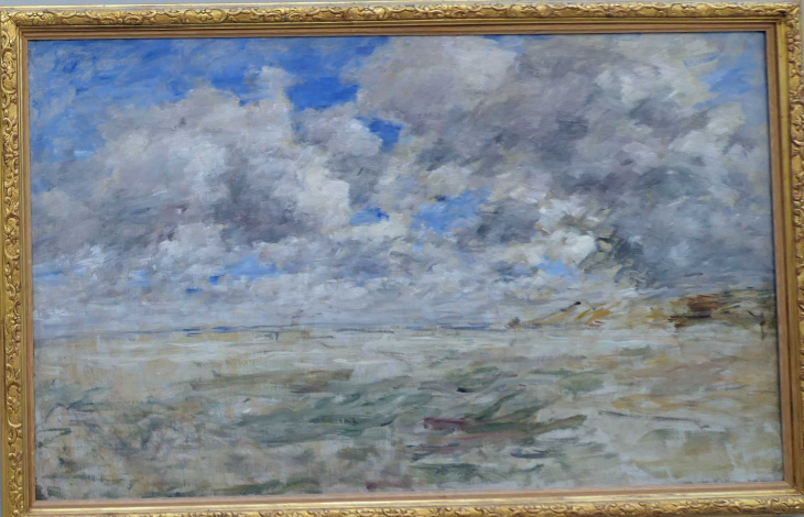 MuMa : BOUDIN Grand ciel d'orage sur la plage de Trouville - Le Havre