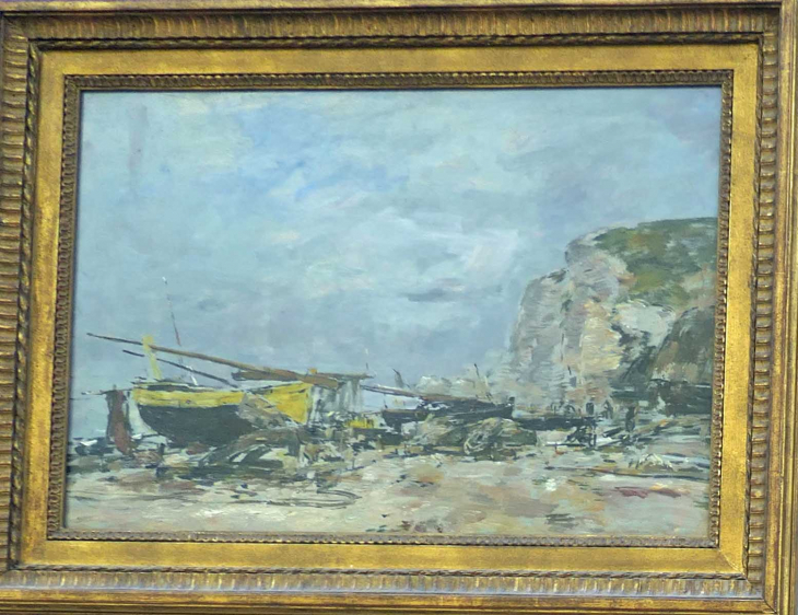 MuMa : BOUDIN  Etude de ciel sur le bassin d'un port - Le Havre