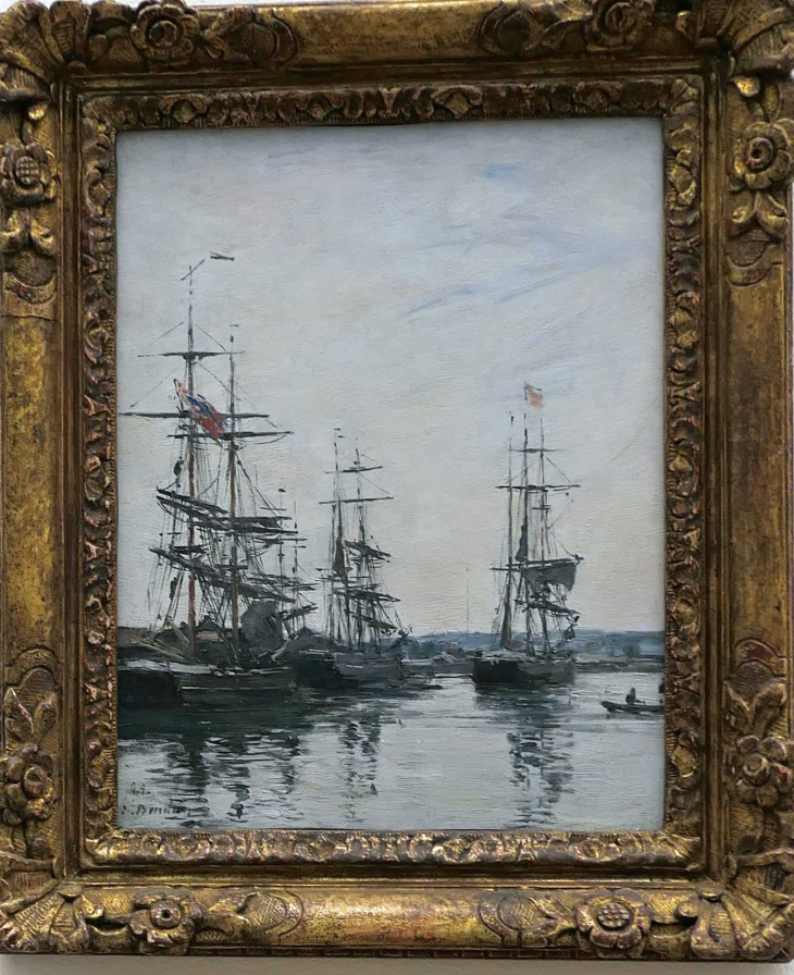 MuMa : BOUDIN  lvoiliers dans le port de Deauville - Le Havre