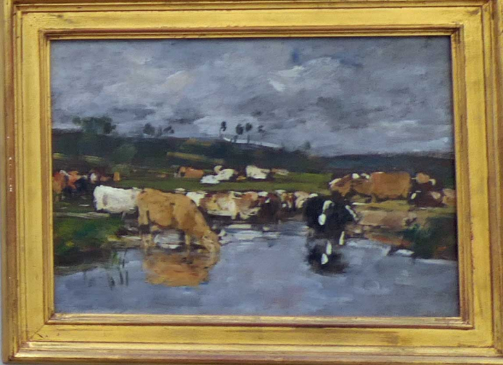 MuMa : BOUDIN  paysage nombreuses vaches à l'herbage - Le Havre