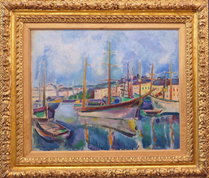 MuMa : DUFY Le port des yachts dans le bassin du Commerce au Havre 1906 - Le Havre