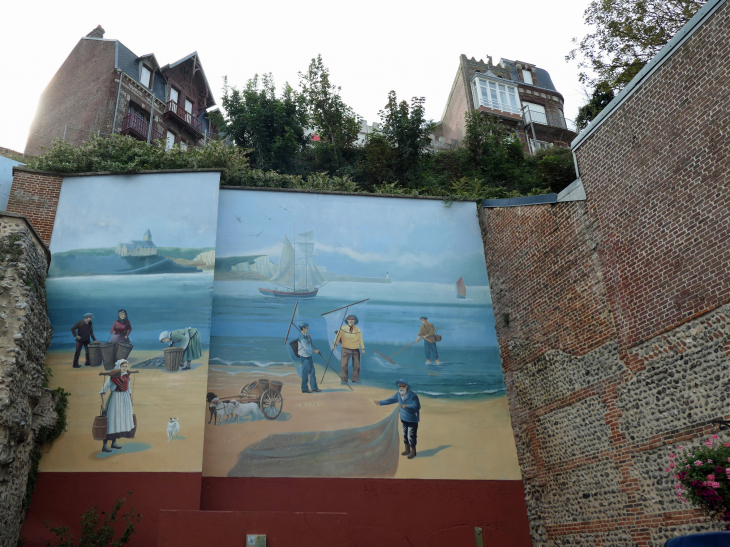 Fresque rue de l'Enguainerie - Le Tréport