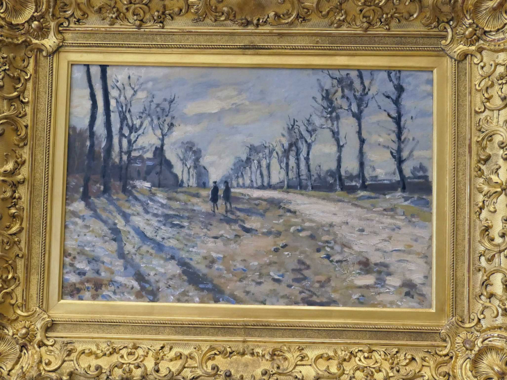 Musée des Beaux Arts : Impressionnistes MONET Route effet de neige soleil couchant - Rouen