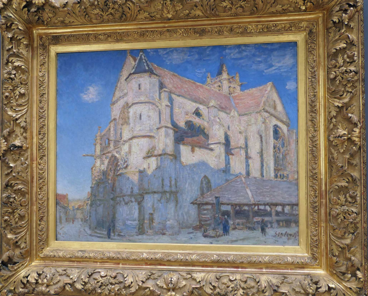 Musée des Beaux Arts : Impressionnistes SISLEY Eglise de Moret effet de gelée - Rouen