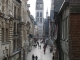 Rouen, rue de la Grosse-Horloge et Cathédrale, vues de la Grosse-Horloge