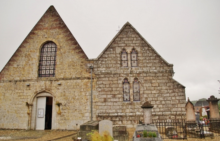 <<église Saint-Aubin - Saint-Aubin-sur-Mer