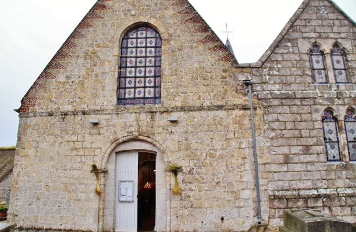 <<église Saint-Aubin - Saint-Aubin-sur-Mer