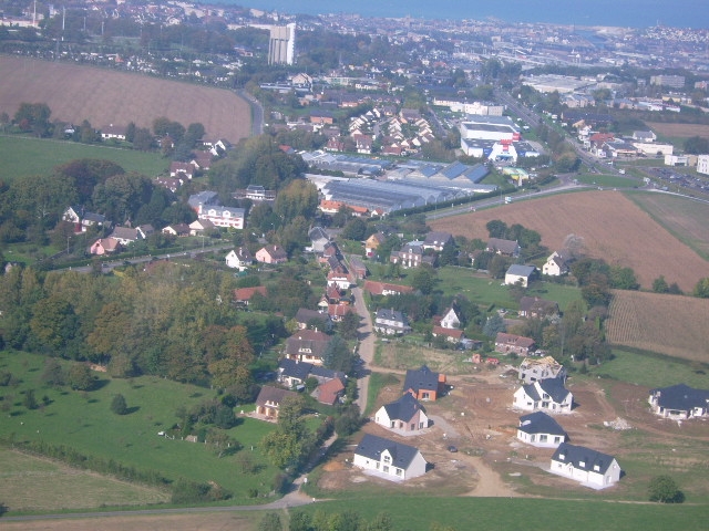 VUE D HELICOPTERE - Saint-Aubin-sur-Scie