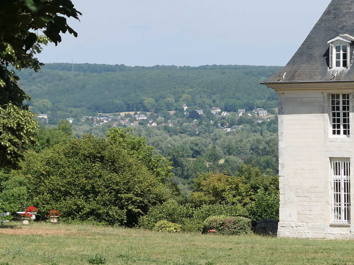 Vue sur le village sur l'autre rive de la Seine - Saint-Martin-de-Boscherville