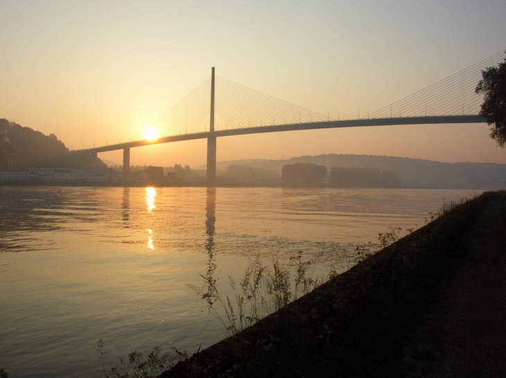 PONT DE BROTONNE,SOLEIL LEVANT. - Saint-Nicolas-de-Bliquetuit