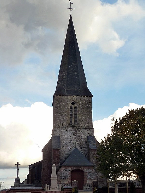 L'église. Le 1er Janvier 2016, les communes 	Assigny, Auquemesnil, Belleville-sur-Mer, Berneval-le-Grand, Biville-sur-Mer, Bracquemont, Brunville, Derchigny, Glicourt, Gouchaupré, Greny, Guilmécourt, Intraville, Penly, Saint-Martin-en-Campagne, Saint-Quen - Tourville-la-Chapelle