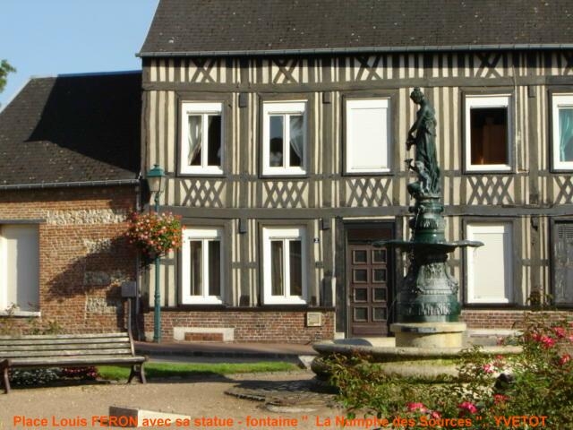 Place Louis FERON avec sa statue - fontaine 