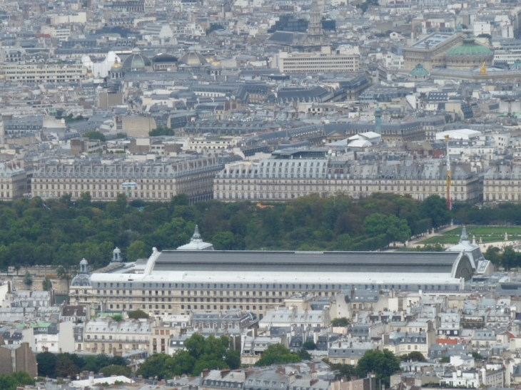 Vue sur le palais D'Orsay, les Tuileries , la rue de rivoli de la tour montparnasse - Paris 1er Arrondissement