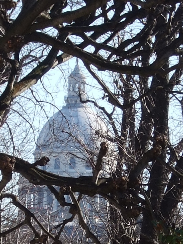 Le Panthéon vu du jardin du Luxembourg - Paris 6e Arrondissement